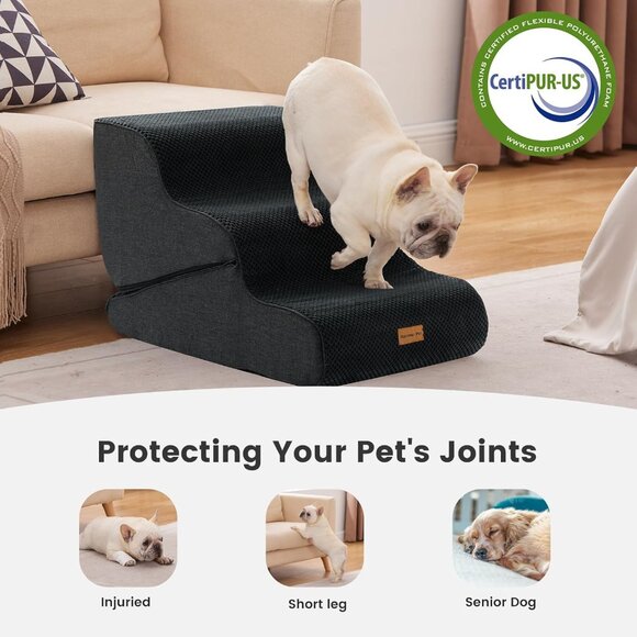 Gardner Pet Dog Stairs for Small Dogs 16.5" H, 2 in 1 Transformable - Picture 5 of 5